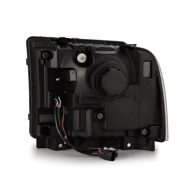 AlphaRex 05-07 Ford F250/350/450/550 Super Duty LUXX LED Proj HL Blk w/Actv Light &amp; Seq Sig + SB DRL - 880317