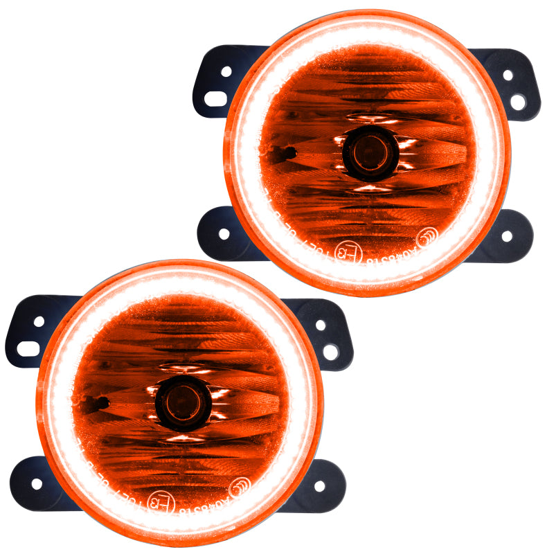 Oracle Lighting 07-09 Jeep Wrangler JK Pre-Assembled LED Halo Fog Lights -Amber SEE WARRANTY - 7080-005