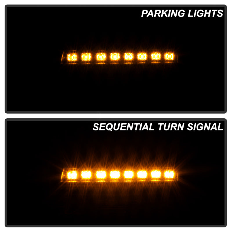 Spyder 18-23 Jeep Wrangler Front Fender LED Lights - Black (CCL-YD-JW18-SEQ-BK) - 5088543
