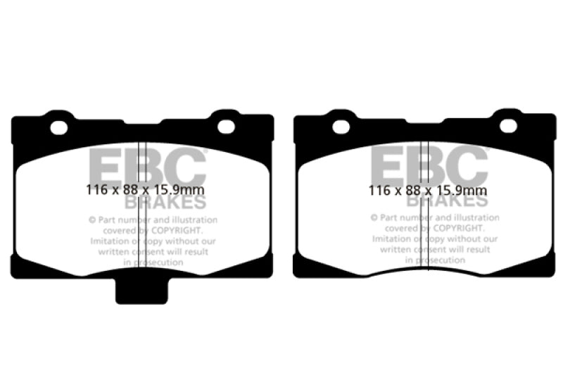 EBC 05-08 Acura RL 3.5 Yellowstuff Front Brake Pads - DP41735R