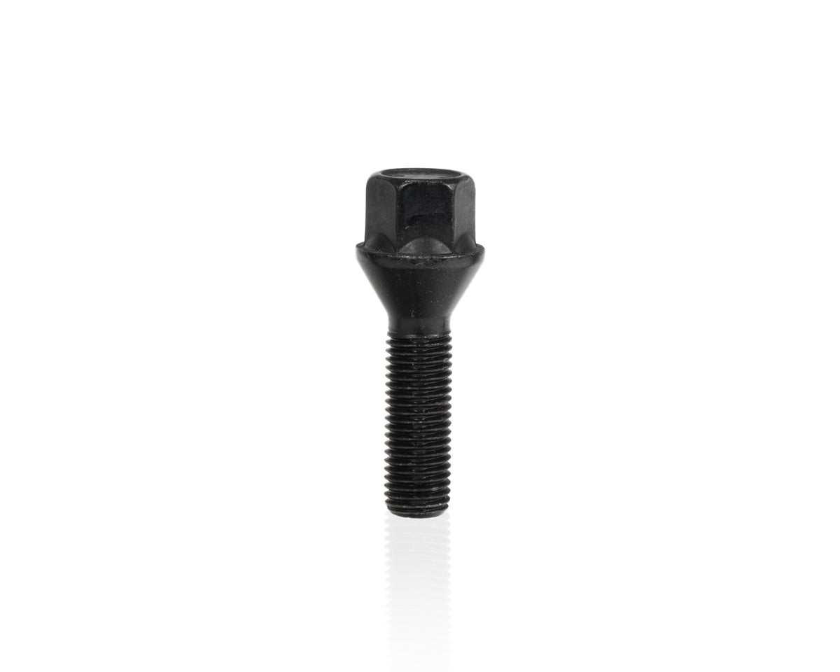 Eibach Wheel Bolt M12 X 1.5 X 30mm X 17mm Hex Taper-Seat Black Finish - S1-1-12-50-30-17-B