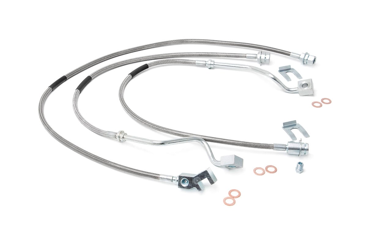 Brake Lines | Stainless | FR &amp; RR | 4-6 Inch Lift | Ford F-250/F-350 Super Duty (99-04)