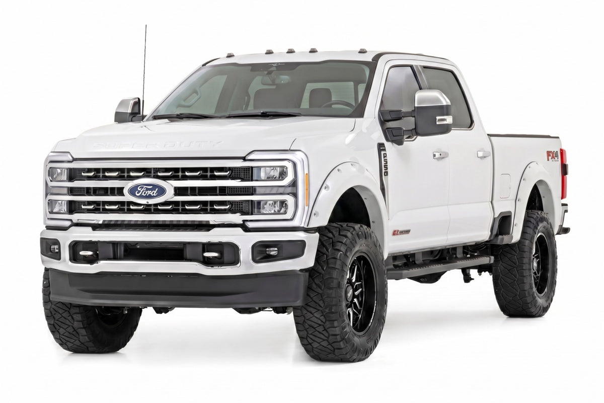 Rough Country - Pocket Fender Flares - Z1 Oxford White - Ford F-250/F-350 Super Duty (23-26) - F-F20231-Z1