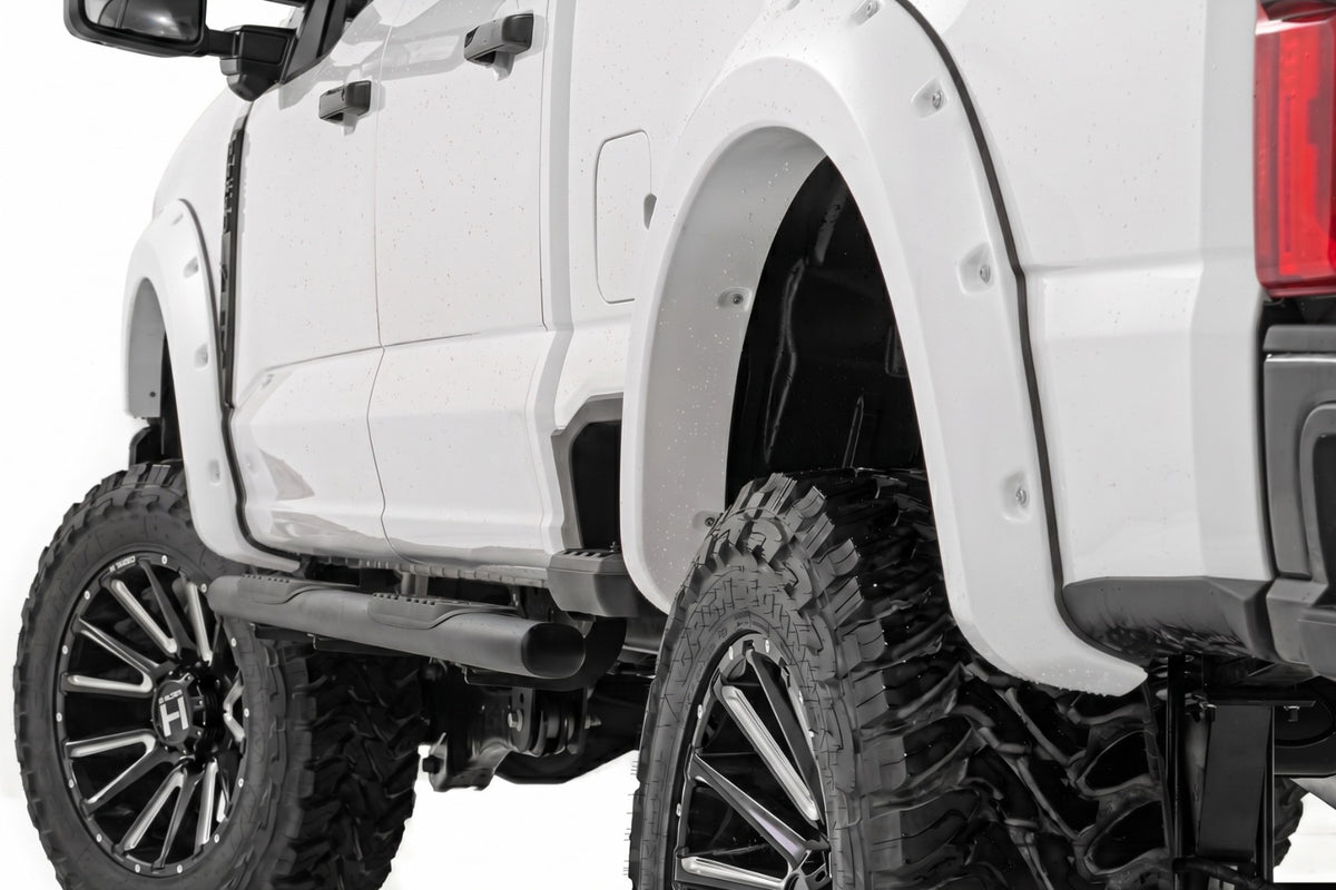 Rough Country - Pocket Fender Flares - Z1 Oxford White - Ford F-250/F-350 Super Duty (23-26) - F-F20231-Z1