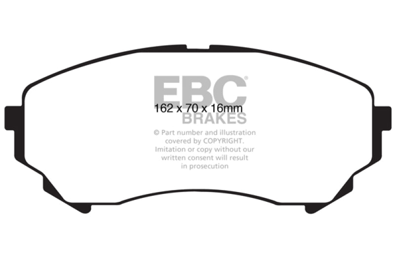 EBC 08-13 Cadillac CTS 3.6 (315mm Rear Rotors) Yellowstuff Front Brake Pads - DP41828R