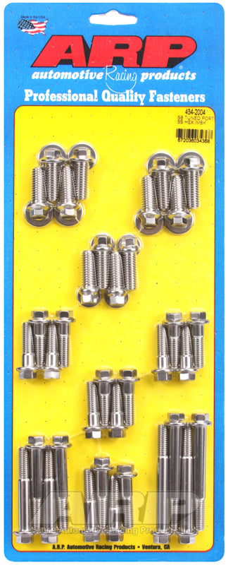 ARP SB Tuned Port complete SS hex intake manifold bolt kit - 434-2004