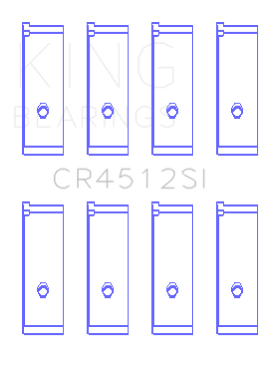 King Engine Bearings Honda D17A1/2 1.7L 16V (Size +0.50mm) Connecting Rod Bearing Set - CR4512SI0.5