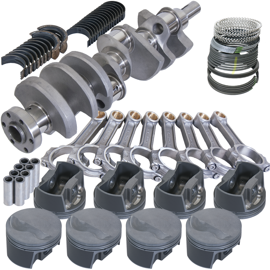 Eagle Ford 302 3.000in Crank 5.090in I-Beam Rods -5cc Flat Top 4.040in Pistons Balanced Assembly - B64002040 - front view