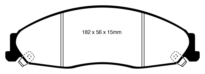 EBC 05-08 Pontiac Grand Prix 5.3 Yellowstuff Front Brake Pads - DP41841R