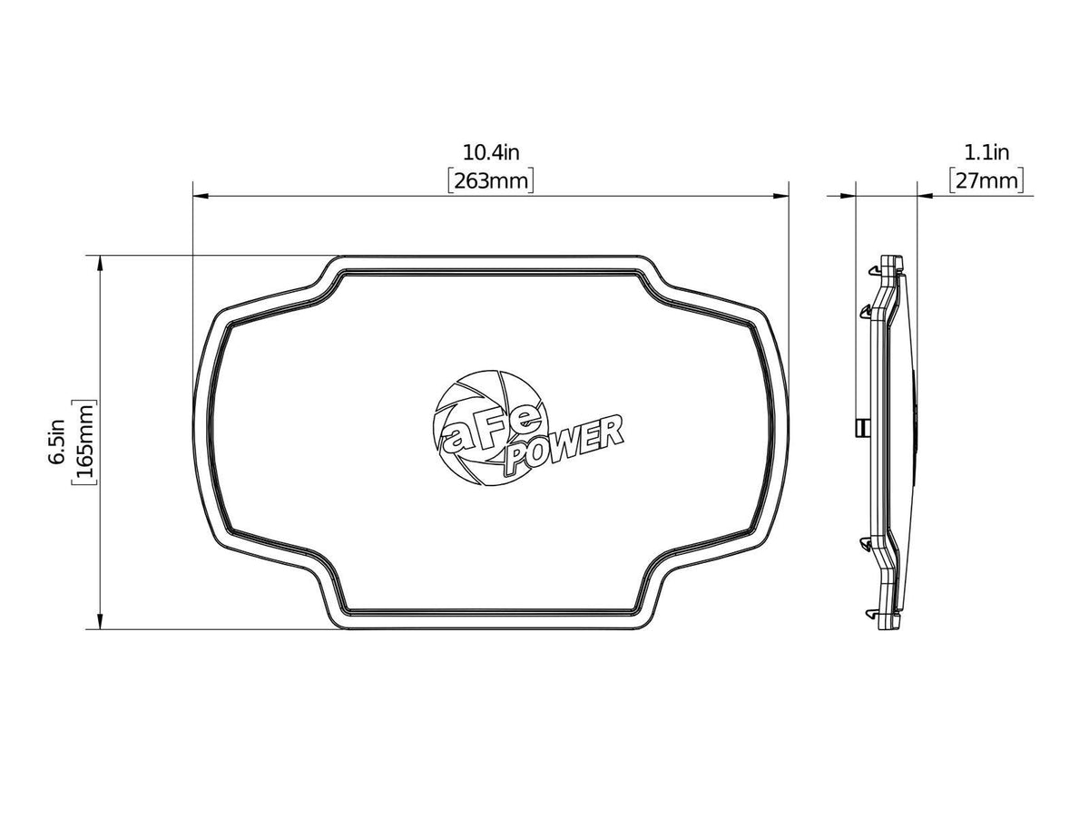 aFe Clear Sight Window - 10.4in L x 6.5in W x 1.1in H - F05-01586