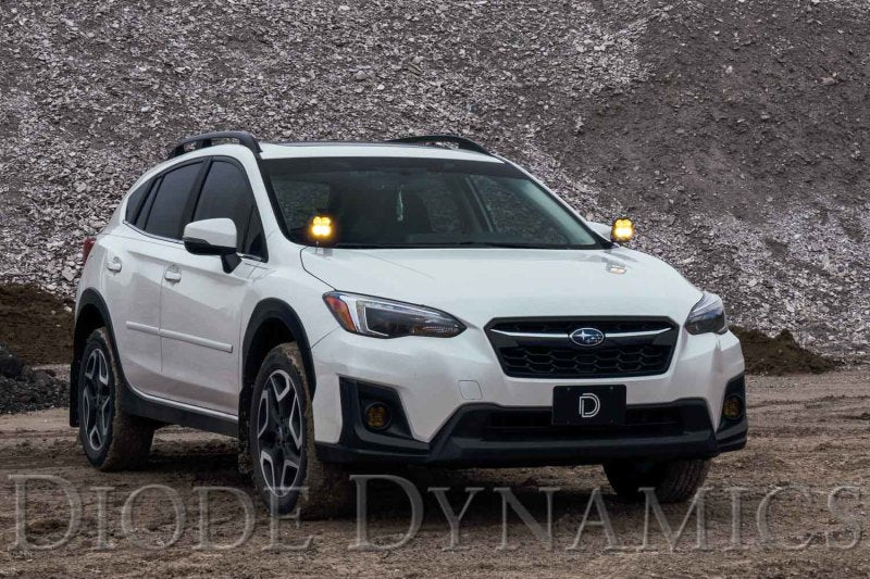 Diode Dynamics 18-21 Subaru Crosstrek Stage Series 2in LED Ditch Light Kit - Sport Yellow Combo - DD6563 for 2018-2023 Subaru