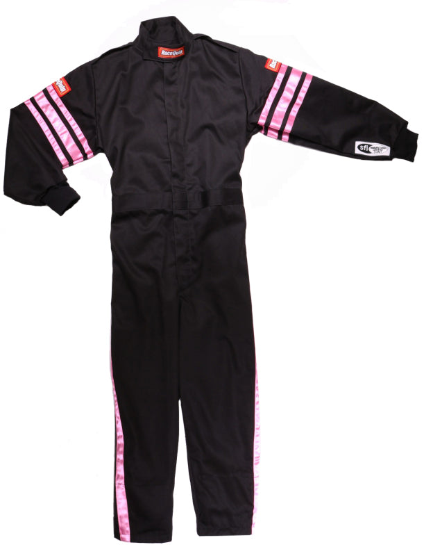 RaceQuip Pink Trim SFI-1 JR. Suit - Kids Small - 1950892RQP