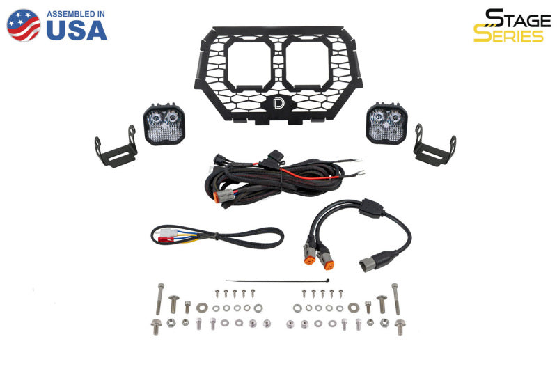 Diode Dynamics 14-18 Polaris RZR XP Stage Series LED Grille Kit - Sport White Fog - DD7857 for 2014-2018 Polaris RZR 900 - al