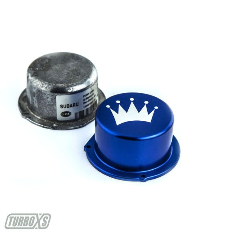 Turbo XS 15-16 Subaru WRX Billet Aluminum Vacuum Pump Cover - Blue - W15-VPC-BLU