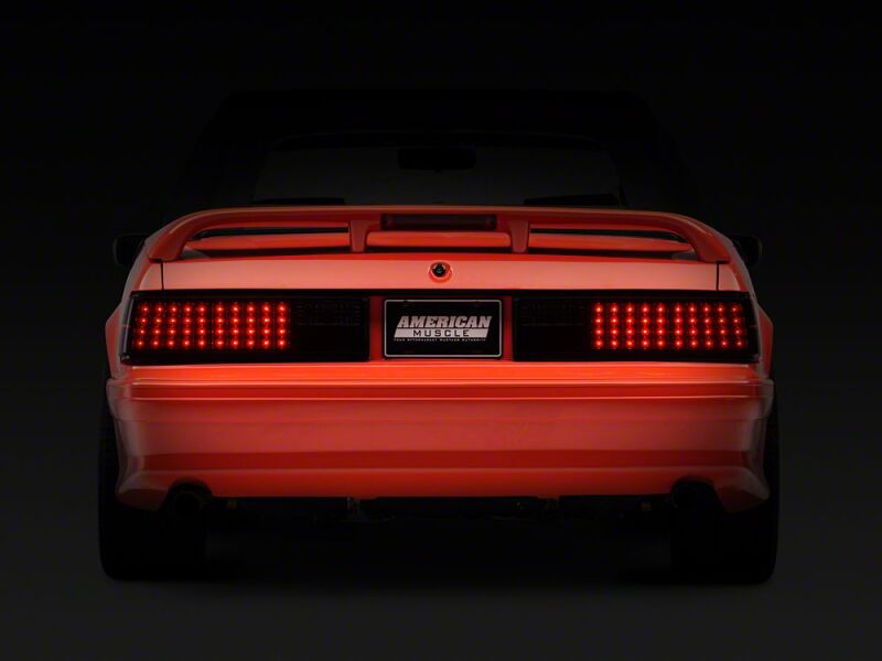 Raxiom 87-93 Ford Mustang Axial Series Smoked LED Tail Lights - 49056 - close-up view 5