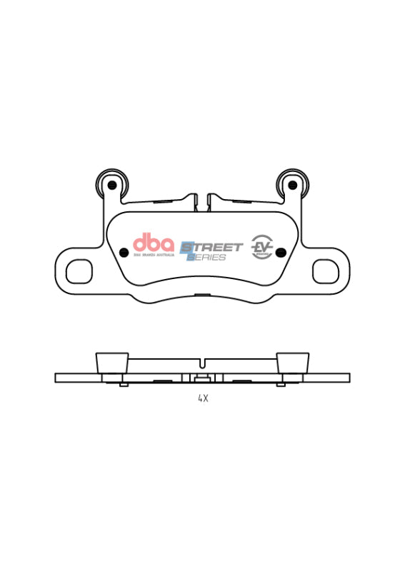 DBA 2018+ Porsche Cayenne Turbo Street Series Rear Brake Pads - DB15282SSEV