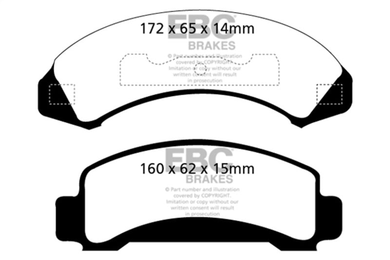 EBC 87-88 Ford Aerostar 2.3 Ultimax2 Front Brake Pads - UD387