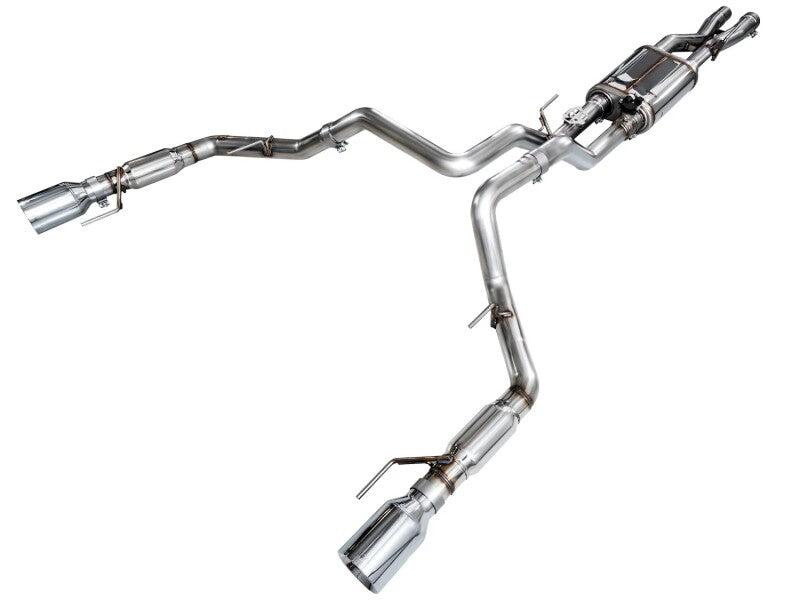 AWE Gen 3 Raptor SwitchPath Exhaust  - Chrome Silver Tips - 3025-32356