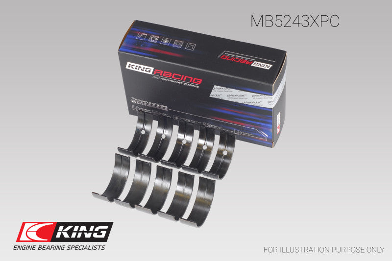 King Engine Bearings Nissan Sr20DE (Size +0.25mm) Main Bearing Set - MB5243XPC0.25