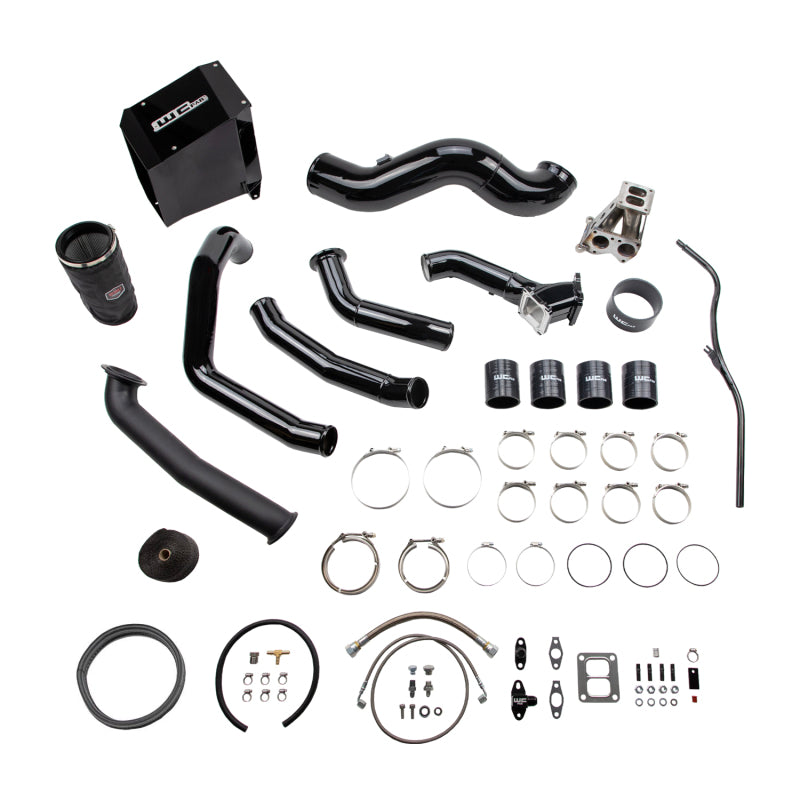 Wehrli 01-04 GM Duramax LB7 S400 Single Turbo Install Kit - Flat Black - WCF100489-FB