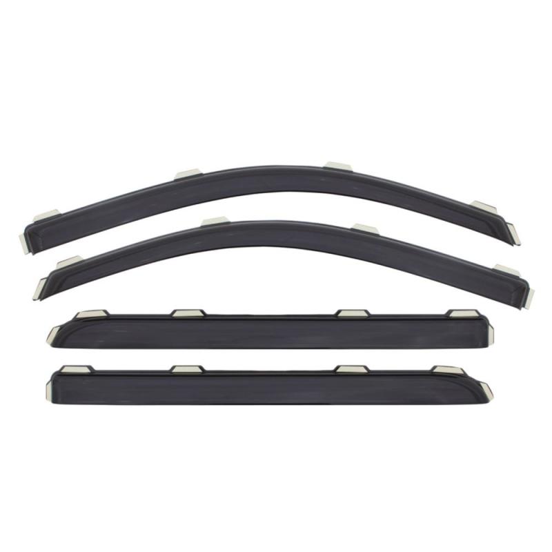 AVS 16-18 Honda Civic Ventvisor In-Channel Front &amp; Rear Window Deflectors 4pc - Smoke - 194682