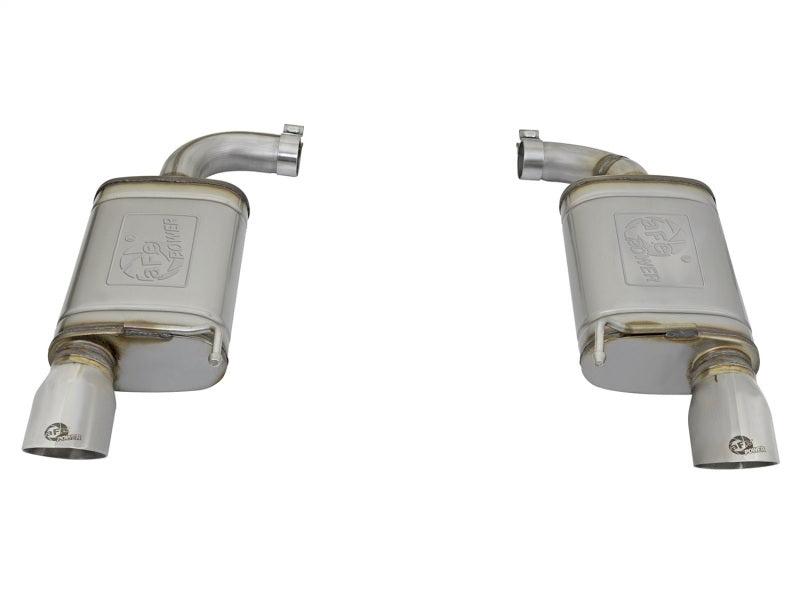aFe MACHForce XP 2.5in 409 Stainless Axle Back Exhaust w/Stainless Tips 15-17 Ford Mustang I4-2.3L - 49-43085-P