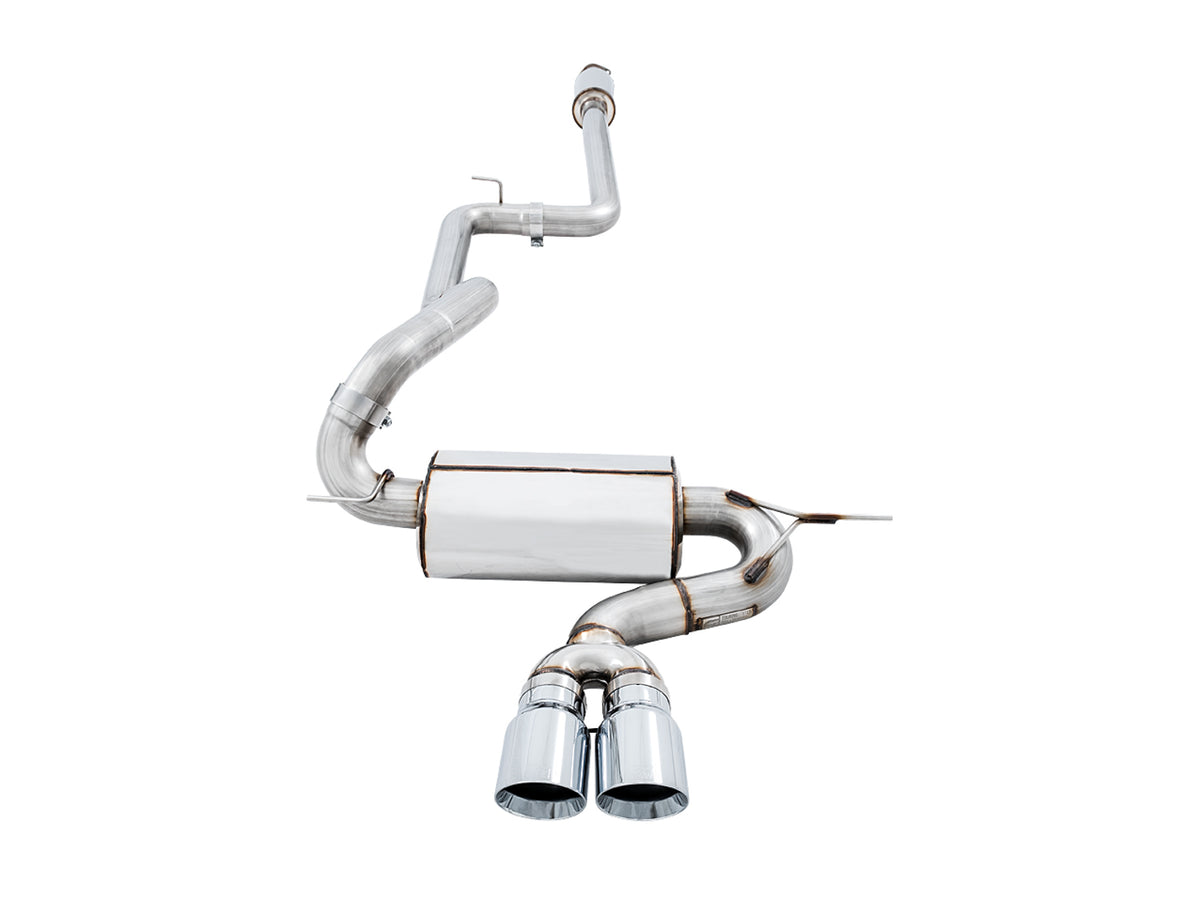 AWE Tuning Ford Focus ST Touring Edition Cat-back Exhaust - Resonated - Chrome Silver Tips - 3020-32038