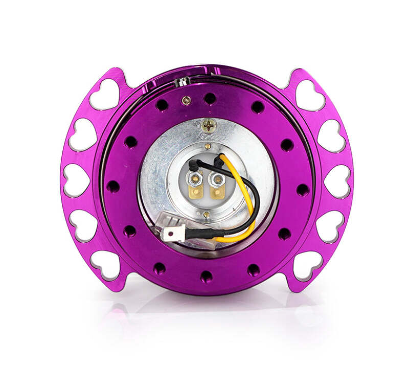 NRG Quick Release Kit - Purple Body/ Purple Heart Cutout Ring - SRK-222PP-PP - close-up view 2