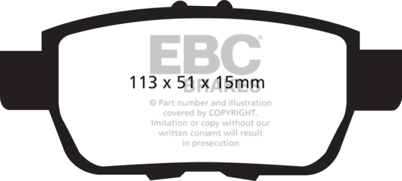 EBC 09-14 Acura TL 3.5 Redstuff Rear Brake Pads - DP31754C