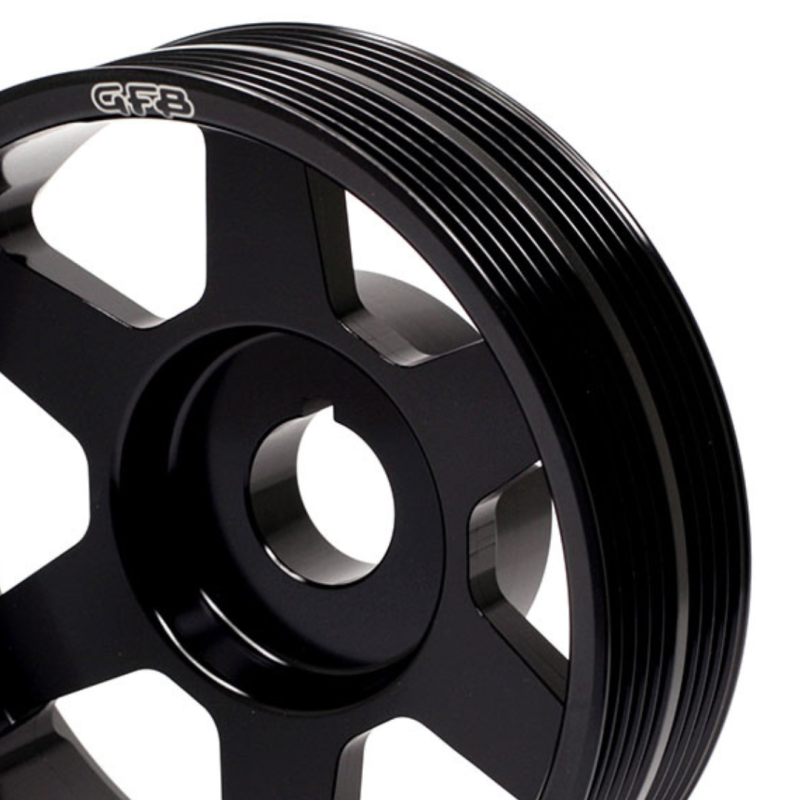 GFB 02-10+ WRX/STI Crank Pulley (Not Under-Drive) - 2009 for 1994-2014 Subaru Impreza - side view