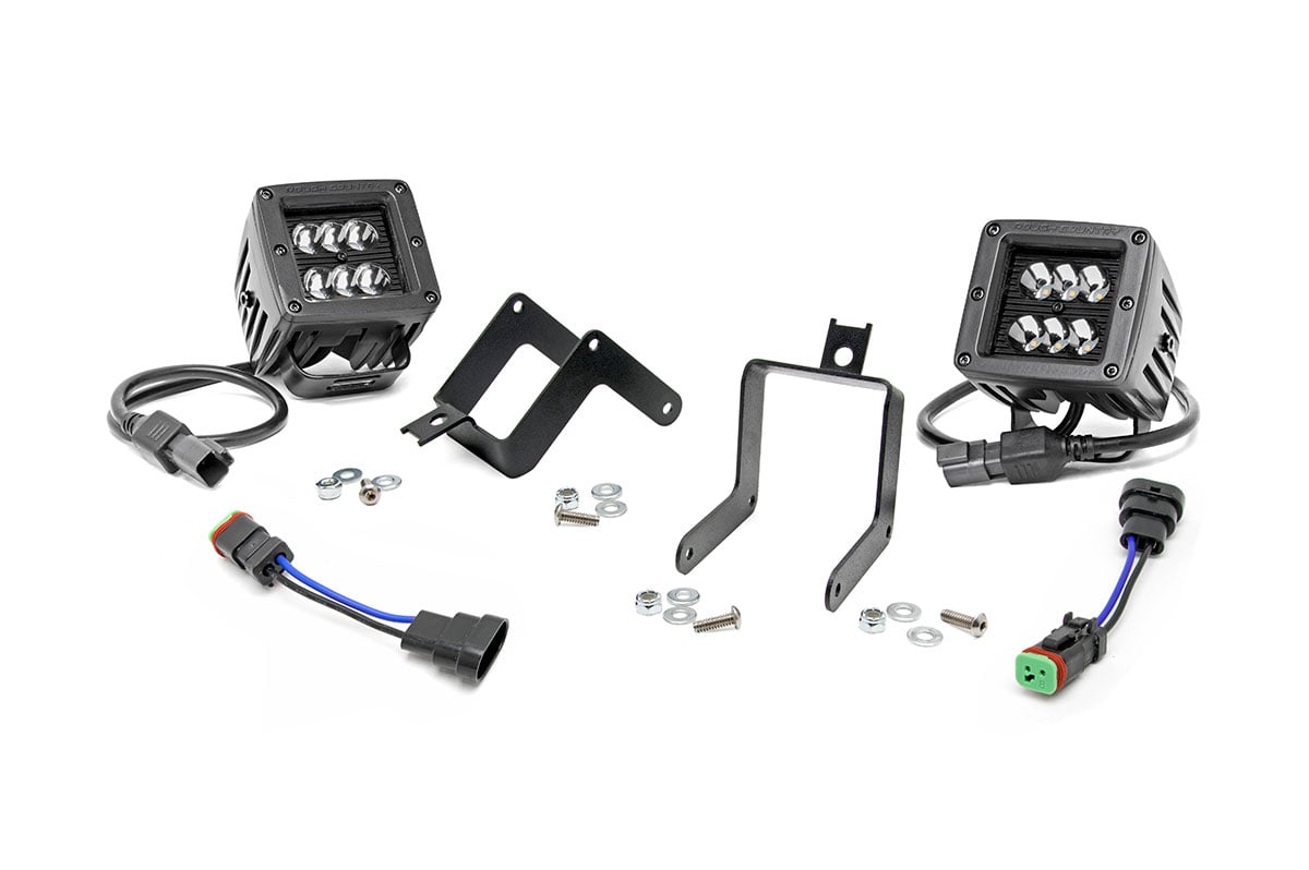LED Light Kit | Fog Mount | 2&quot; Black Pair | Ford F-250/F-350 Super Duty (11-16)