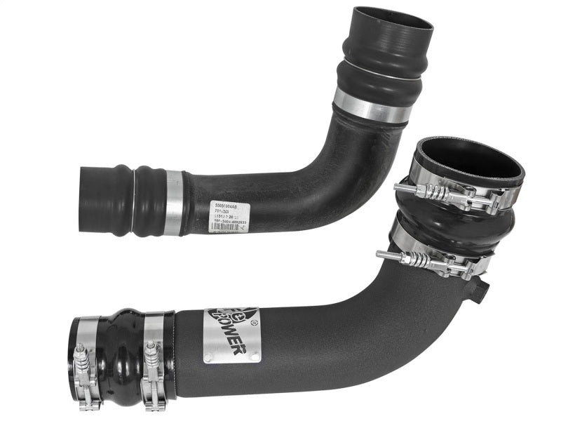 aFe BladeRunner 2.75in Hot 3.5in Cold Side Intercooler Tubes w/ Coupling Clamp Kit 10-12 Dodge 6.7L - 46-20084-B