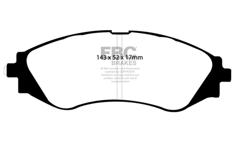EBC 03-11 Chevrolet Aveo 1.6 Ultimax2 Front Brake Pads - UD797