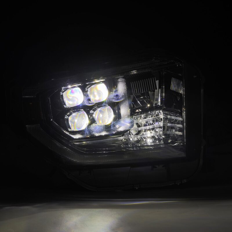 AlphaRex 14-21 Toyota Tundra NOVA-Series LED Proj Headlights Alpha-Blk w/Actv Light &amp; Seq. Sig + DRL - 880832