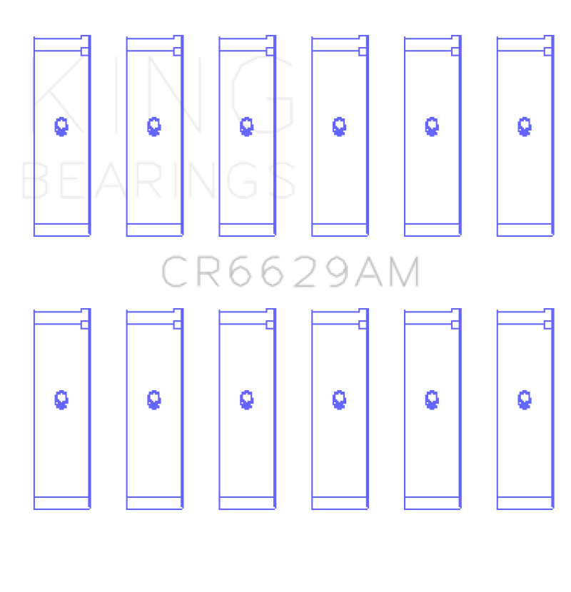 King Mitsubishi 181CI 3.0L 6G72 V6 / 152CI 2.5L 6G73 V6 (Size +0.75) Rod Bearing Set - CR6629AM0.75