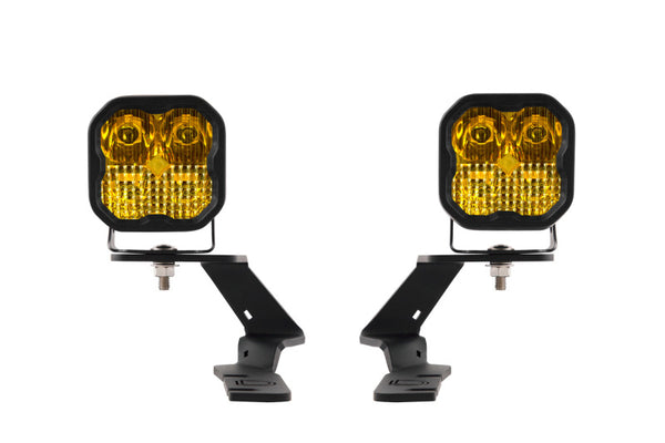 Diode Dynamics 19-21 Ford Ranger Sport SS3 LED Ditch Light Kit - Yellow Combo - DD6584 for 2019-2023 Ford Ranger - front view