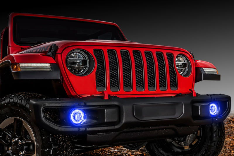 Oracle Jeep Wrangler JL/Gladiator JT LED Surface Mount Fog Light Halo Kit - ColorSHIFT SEE WARRANTY - 1215-333