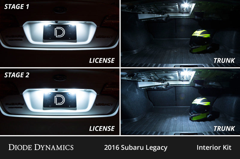 Diode Dynamics 10-14 Subaru Legacy Interior LED Kit Cool White Stage 2 - DD0540