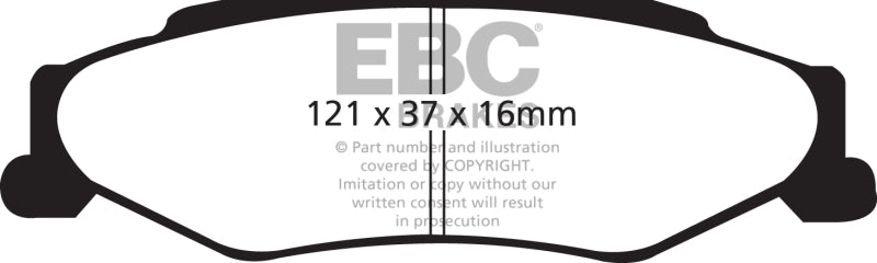 EBC 03-04 Cadillac XLR 4.6 Redstuff Rear Brake Pads - DP31160C