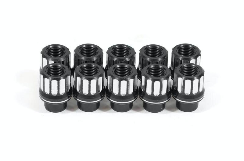 BMR 05-14 Ford Mustang Lug Nut Kit 5/8-18 RH Flange 12-pt Aluminum Set of 10 - LNK007 for 2005-2014 Ford Mustang