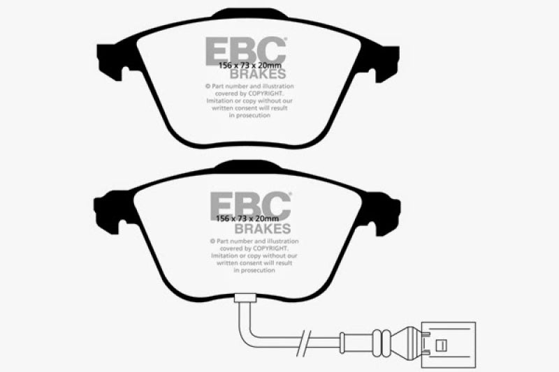 EBC 08-11 Volkswagen CC 3.6 Yellowstuff Front Brake Pads - DP41594R