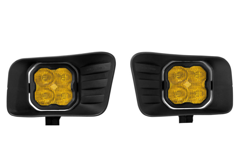 Diode Dynamics SS3 Sport Type Ram Horiz Kit ABL - Yellow SAE Fog - DD7077 for 2009-2010 Dodge Ram 1500 - front view