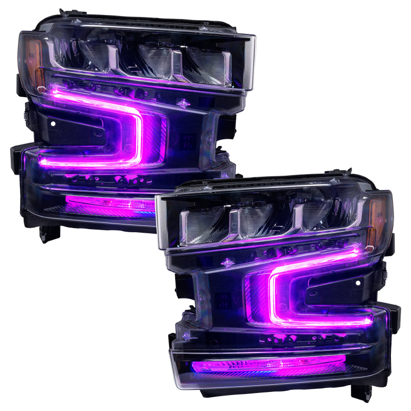 Oracle 19-21 Chevy Silverado 1500 RGB+W Headlight DRL Upgrade Kit - ColorSHIFT SEE WARRANTY - 1441-330