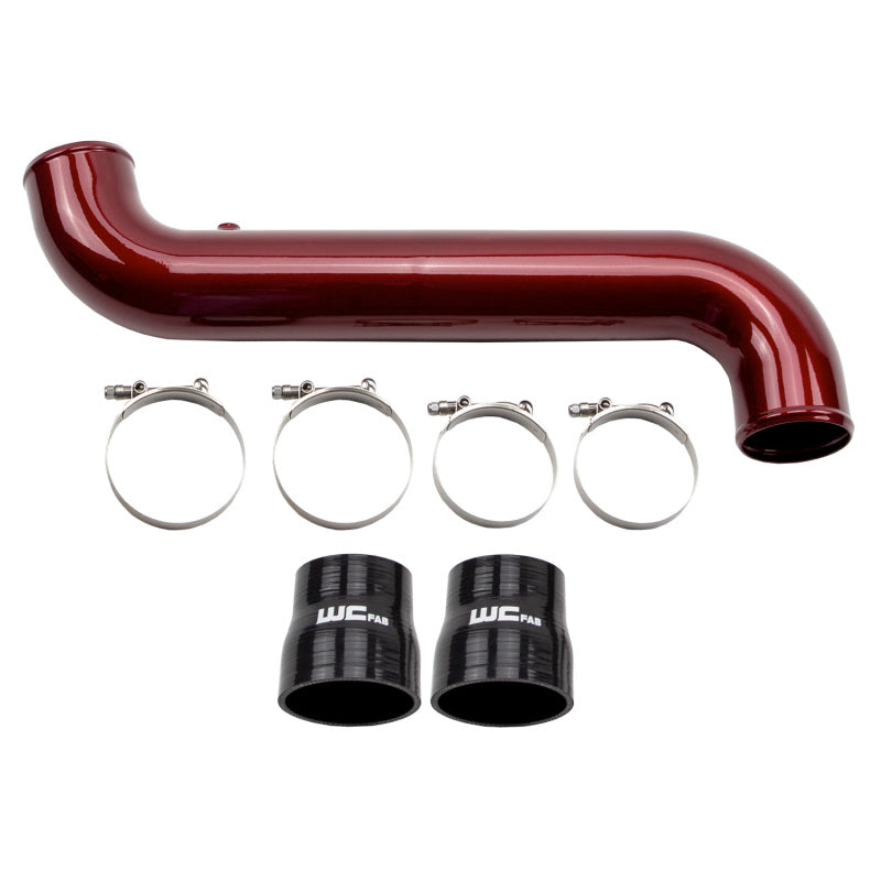 Wehrli 11-16 GM Duramax LML Passenger Side 3.5in Intercooler Pipe - Bengal Silver - WCF100682-BS