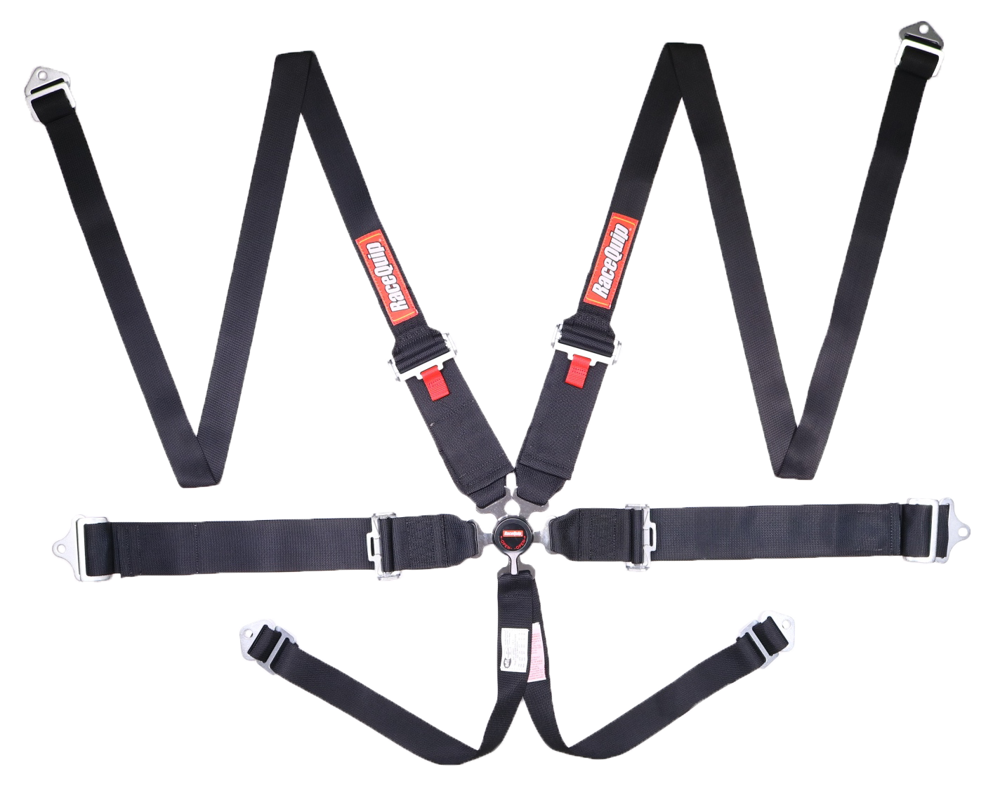 RaceQuip Black SFI CAMLOCK 6pt PD Lap HNR Seat Belt