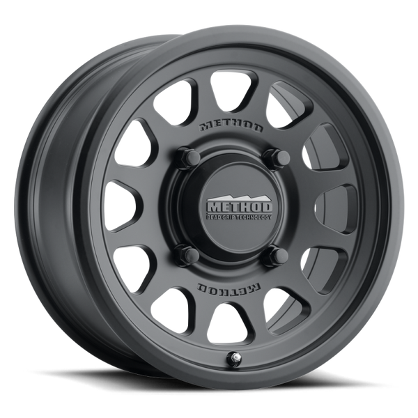 Method MR414 Bead Grip 15x10 / 6+4/25mm Offset / 4x156 / 132mm CB Matte Black Wheel - MR41451046564 by Method Wheels