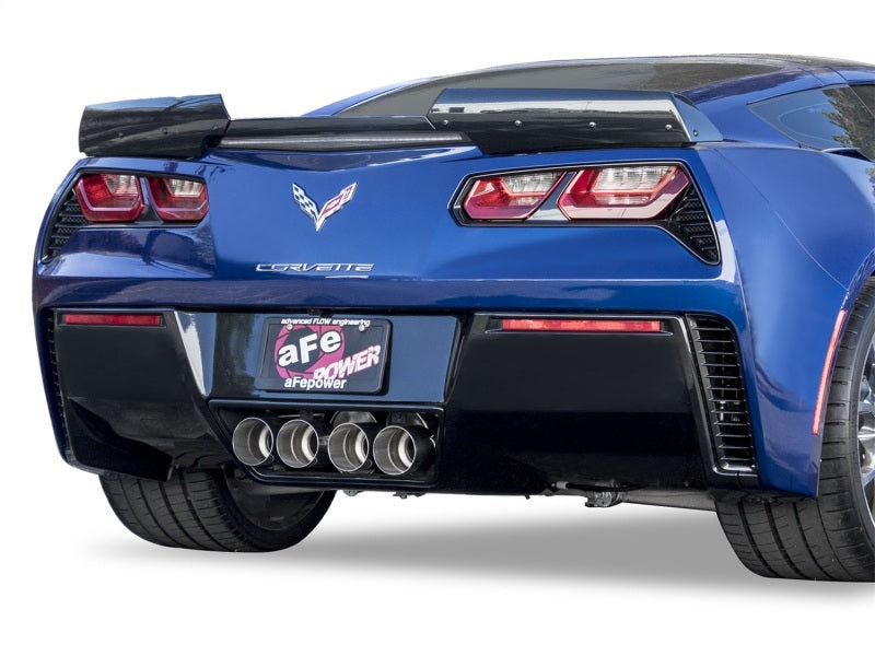 aFe MACHForce XP 3in-2 1/2in Axle Back 304SS Exhaust w/ Polished Tips 15-17 Chevy Corvette Z06 - 49-34082-P