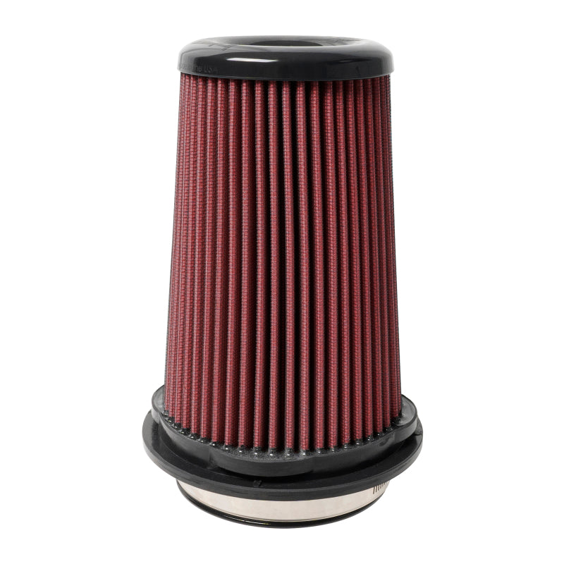 Injen 8-Layer Oiled Cotton Gauze Air Filter w/ Twist Lock - 4in ID / 6in Base / 7.75in H - X-1134-BR