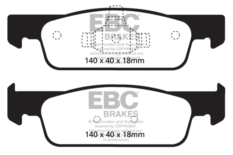EBC 2016-2017 Smart Fortwo 0.9L Turbo Yellowstuff Front Brake Pads - DP42146R
