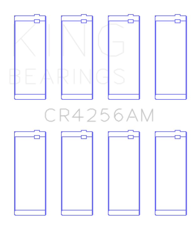 King Engine Bearings Dodge/Chrysler 148Ci Edz Srt 4 Turbo 2003-2009 (Size +1.0mm) Conrod Bearing Set - CR4256AM1.0